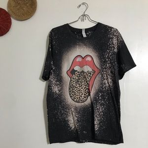 The Rolling Stones Cheetah Print T Shirt